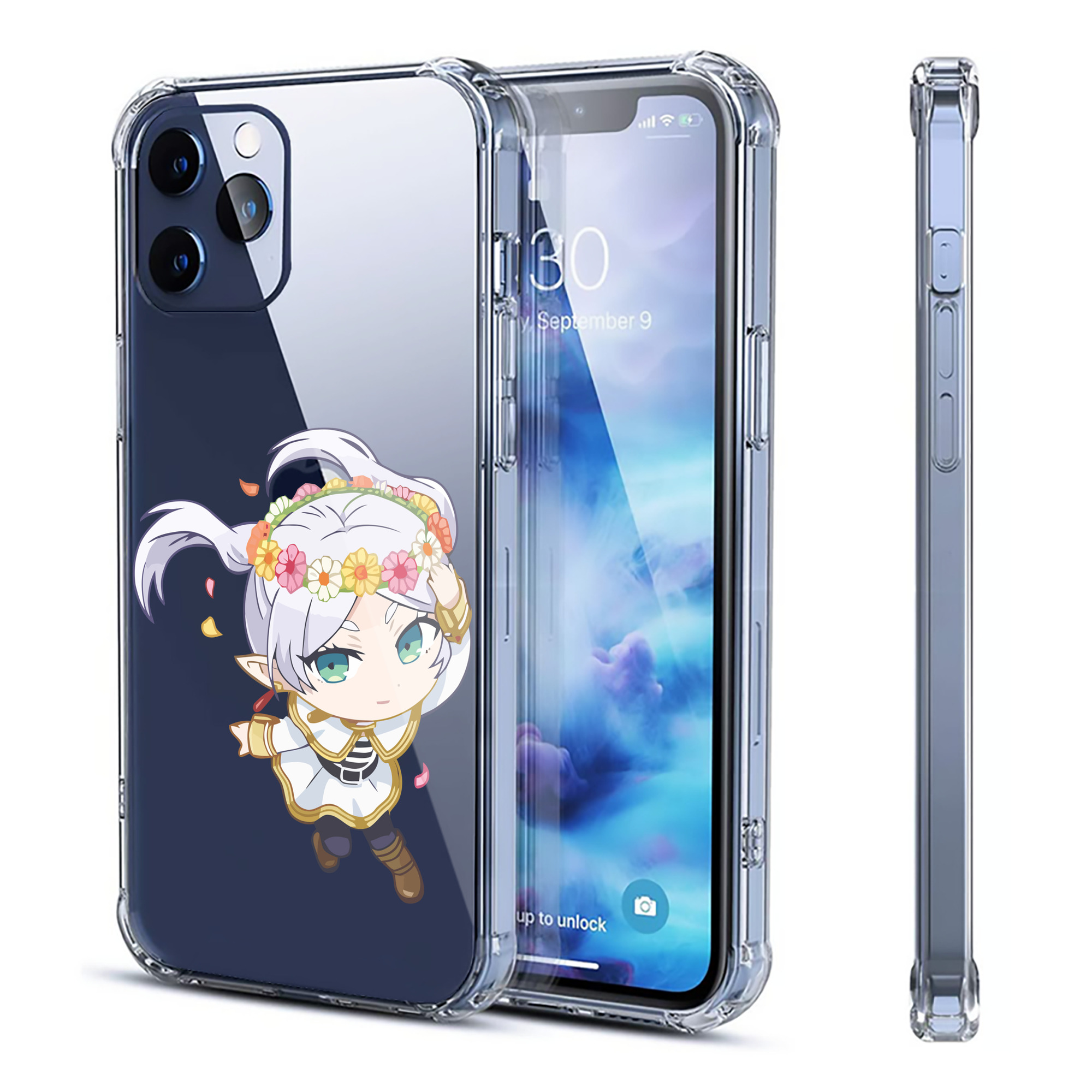 （画像用） 葬送のフリーレン Frieren 【iPhone 12シリーズ対応】透明スマホケース（クリアソフトケース）